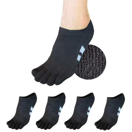 Soxsense | Cushioned No-Show Toe Socks, 4 Pairs