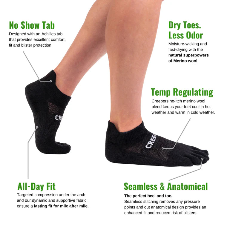 Creepers | Merino Toe Socks 2.0 - Low Ankle