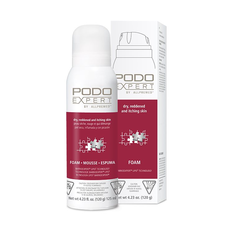 PODOEXPERT Reddened & Itching Skin Foam Cream 125ml - Spaffective