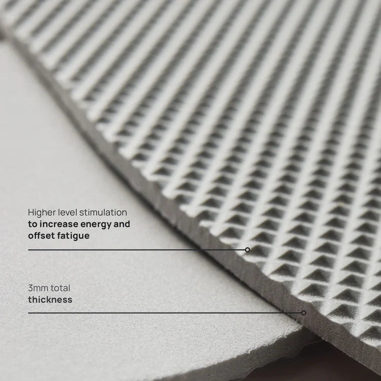 Naboso Neuro Insoles a detail view of 3mm total thickness, higher level stimulation