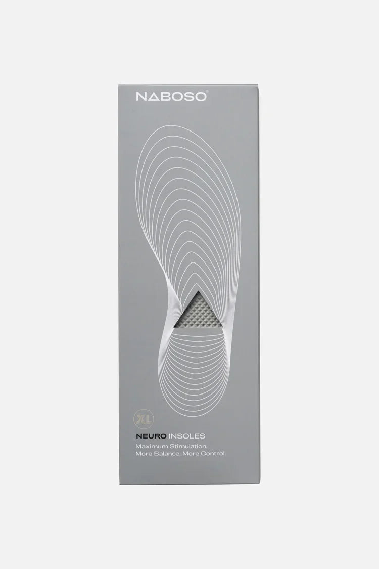Naboso Neuro Insoles XL with text: Maximum Stimulation More Balance More Control