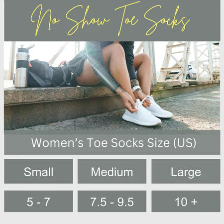 Soxsense | Cushioned No-Show Toe Socks, 4 Pairs