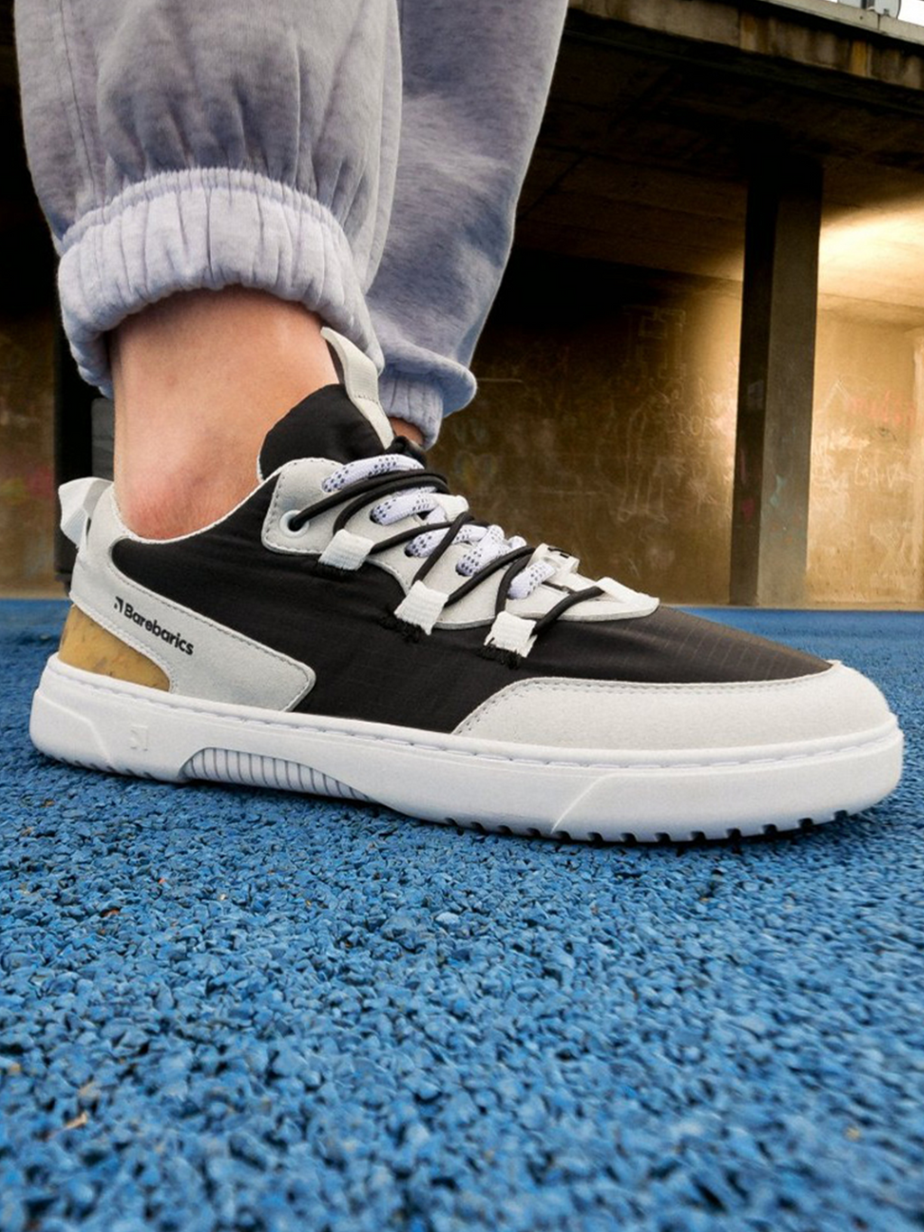 Barefoot Sneakers Revive - Light Grey & Black