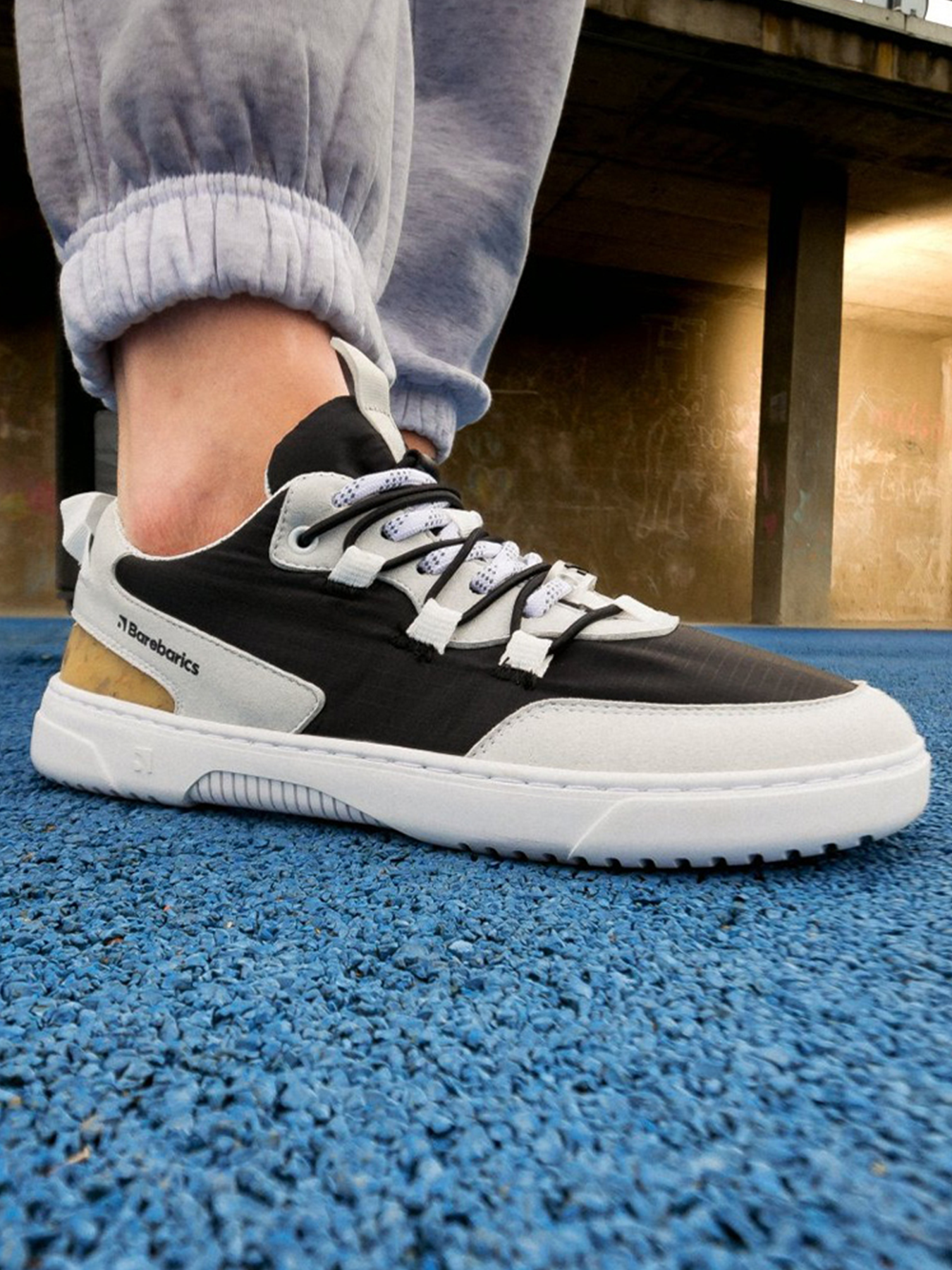 Barefoot Sneakers Revive - Light Grey & Black