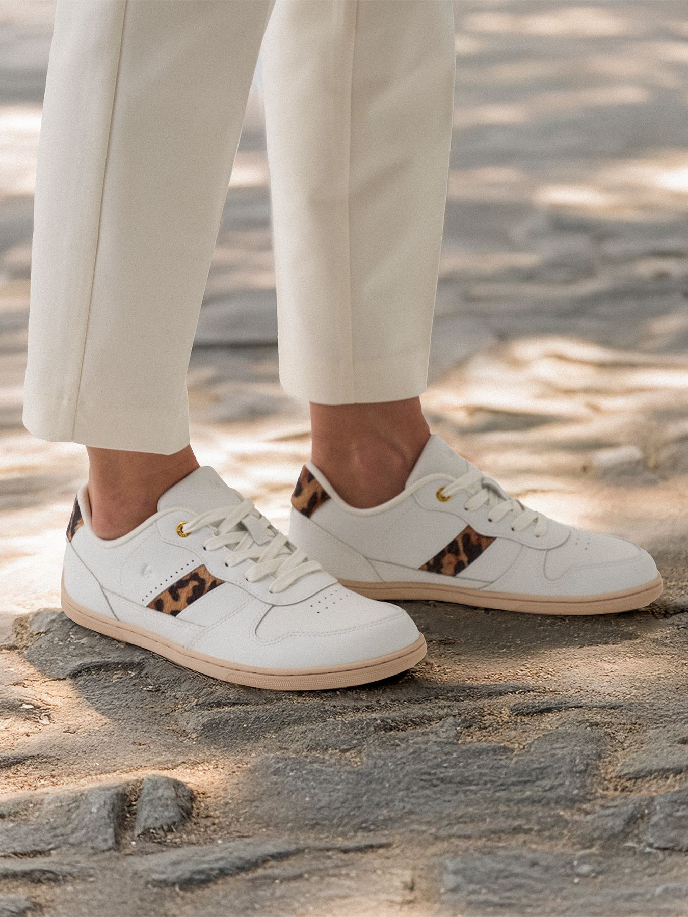 Barefoot Sneakers Be Lenka Cellestia - White & Leopard