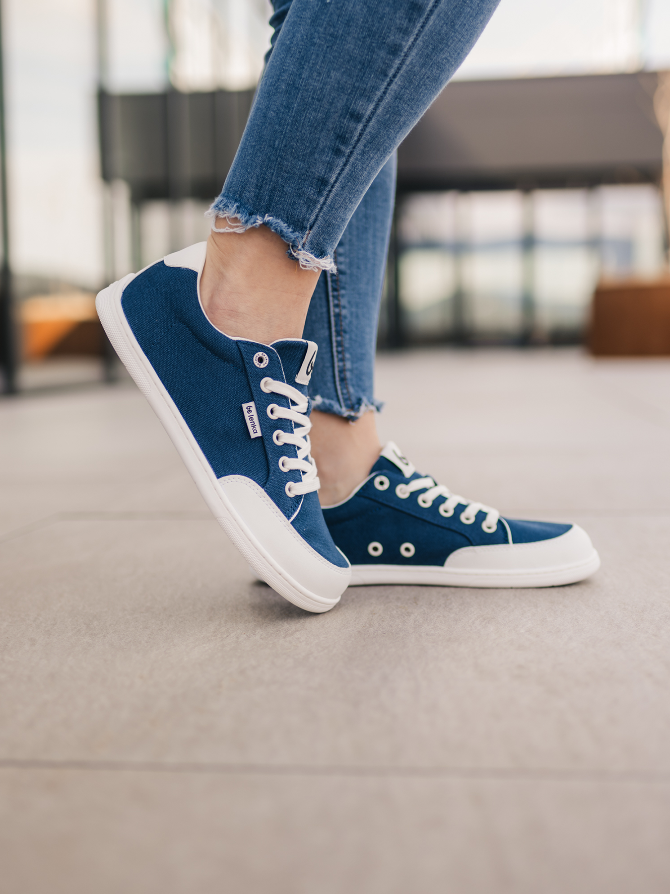 Barefoot Sneakers Rebound - Dark Blue & White
