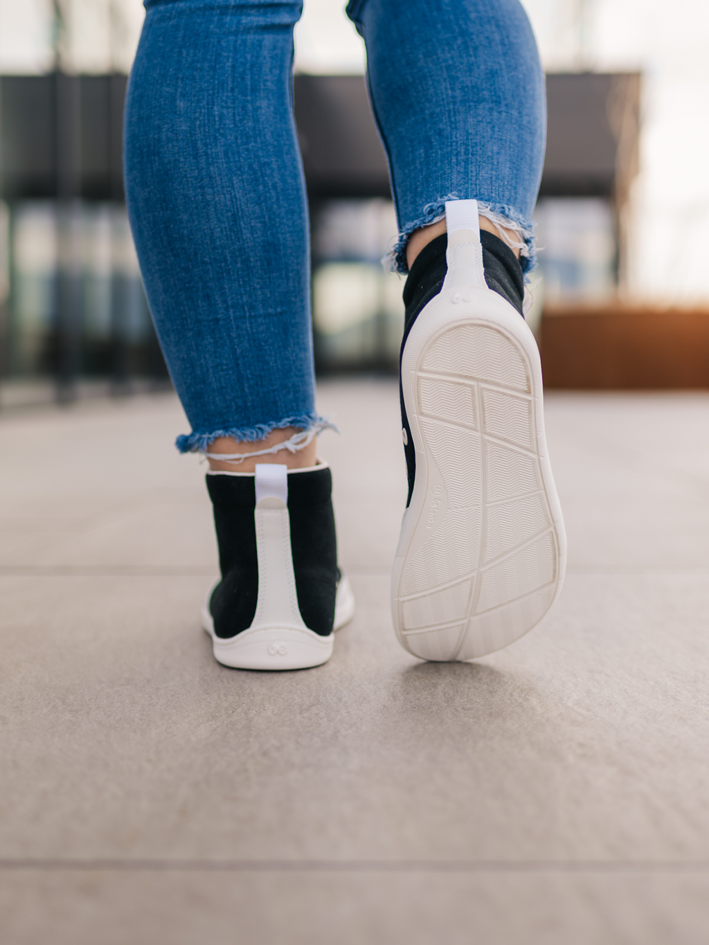 Barefoot Sneakers Rebound - High Top - Black & White