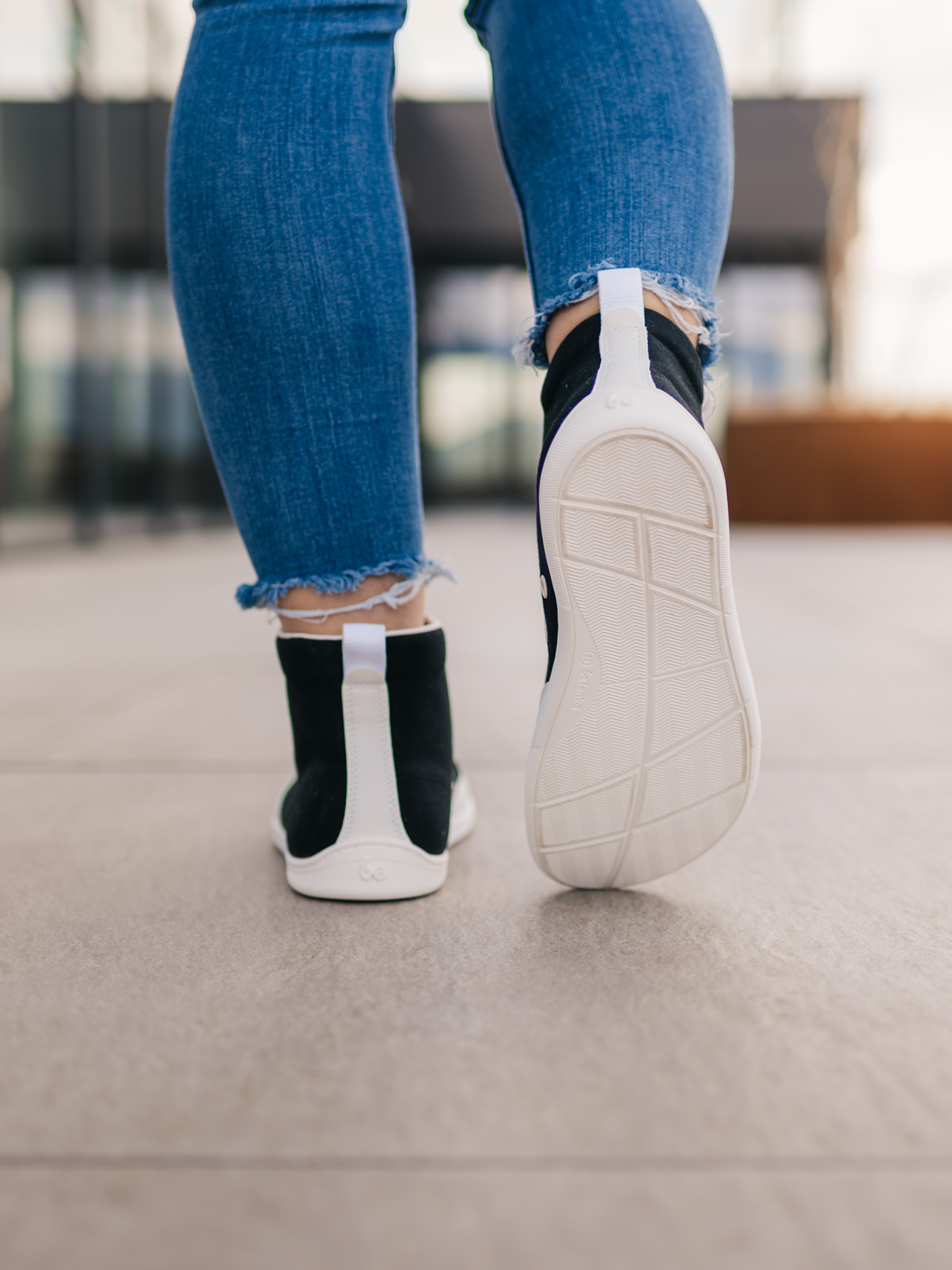 Barefoot Sneakers Rebound - High Top - Black & White