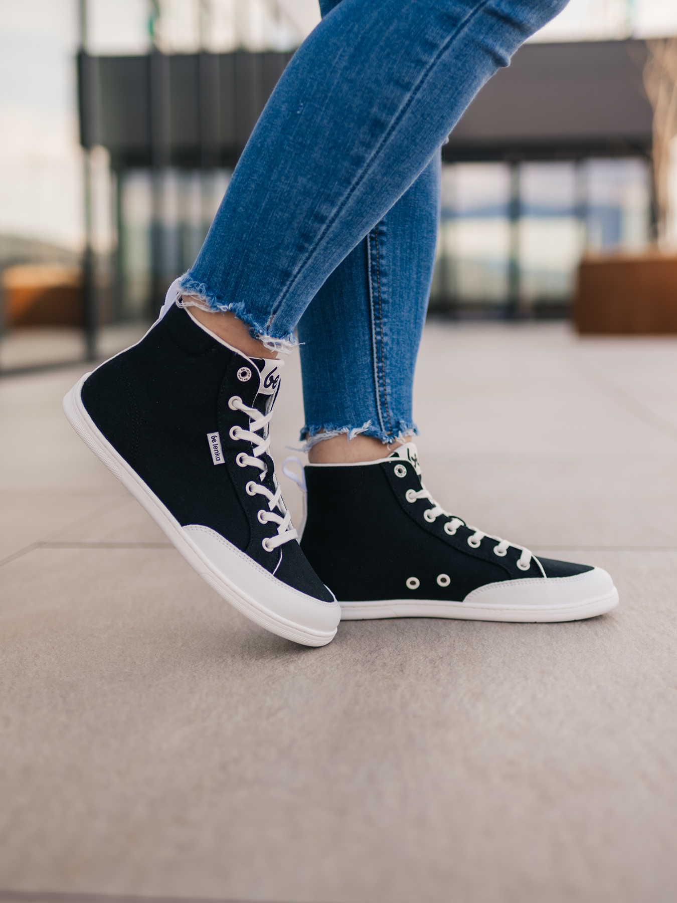 Barefoot Sneakers Rebound - High Top - Black & White